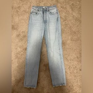 Zara light wash MOM jeans